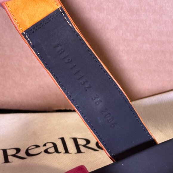 HERMES Suede Women’s Chypre Sandals Rose Chapas Orange Goatskin US 6 / EU 36 - Picture 10 of 10